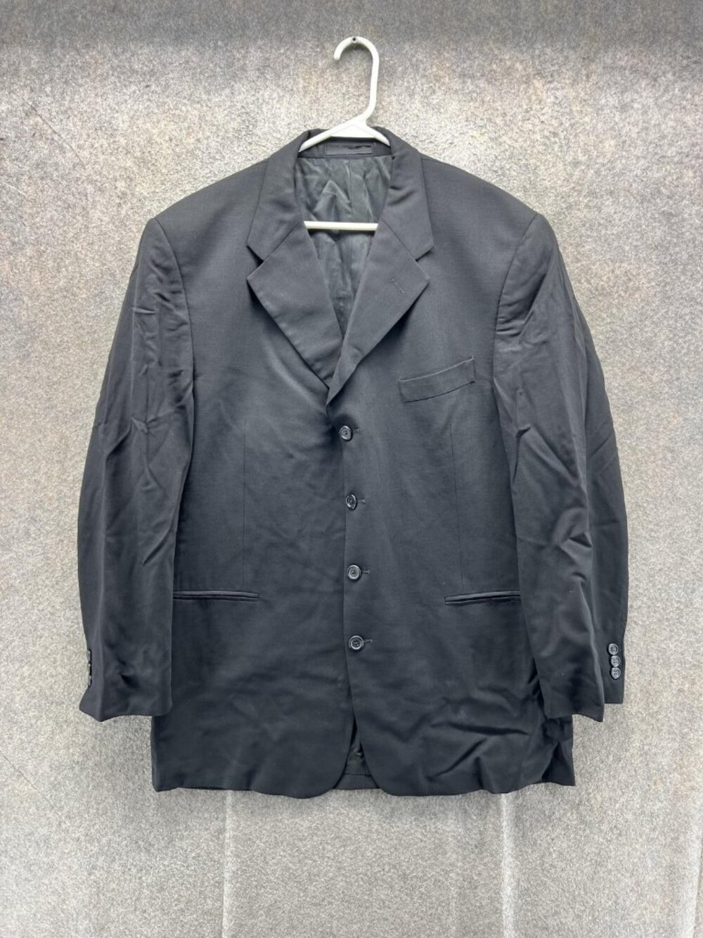 Jhane Barnes Suit Jacket Mens 41 Black Single Breasted Notch Lapel Business